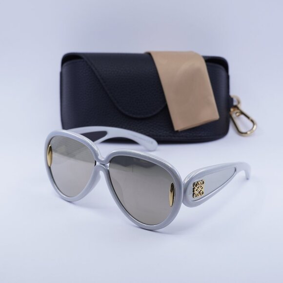 Loewe LW40132I 24C Aviator Sunglasses – Grey\Grey with Light 